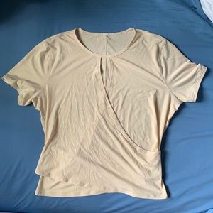 Nude Lululemon Keyhole workout top